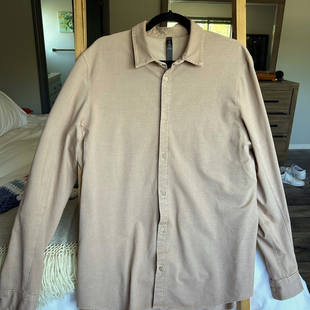 lululemon athletica Tan Casual Button Down Shirt